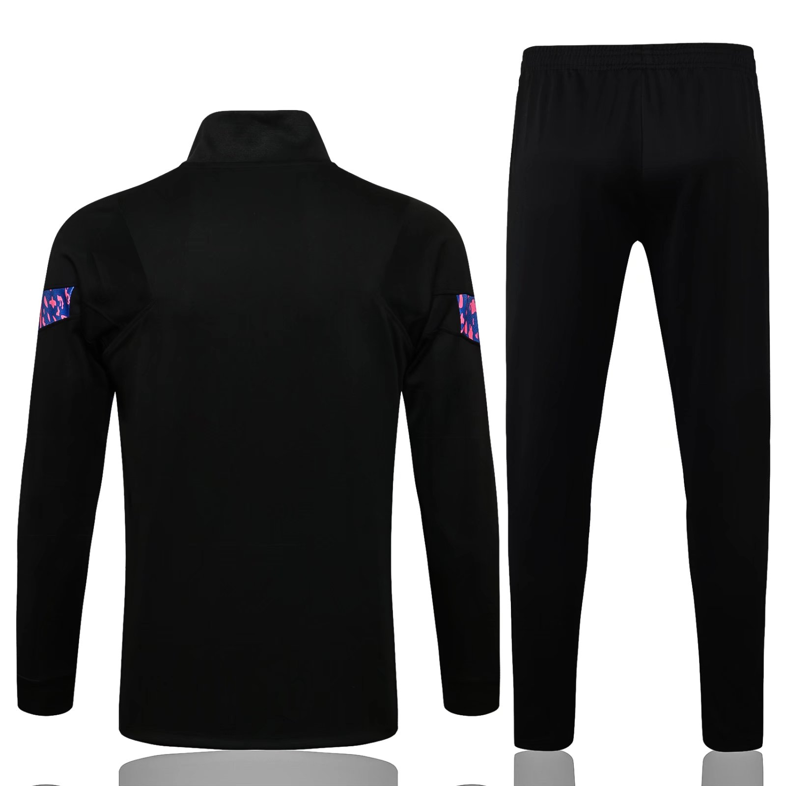 Barcelona Soccer Training Suit Jacket + Pants Replica Black Mens 2021-22