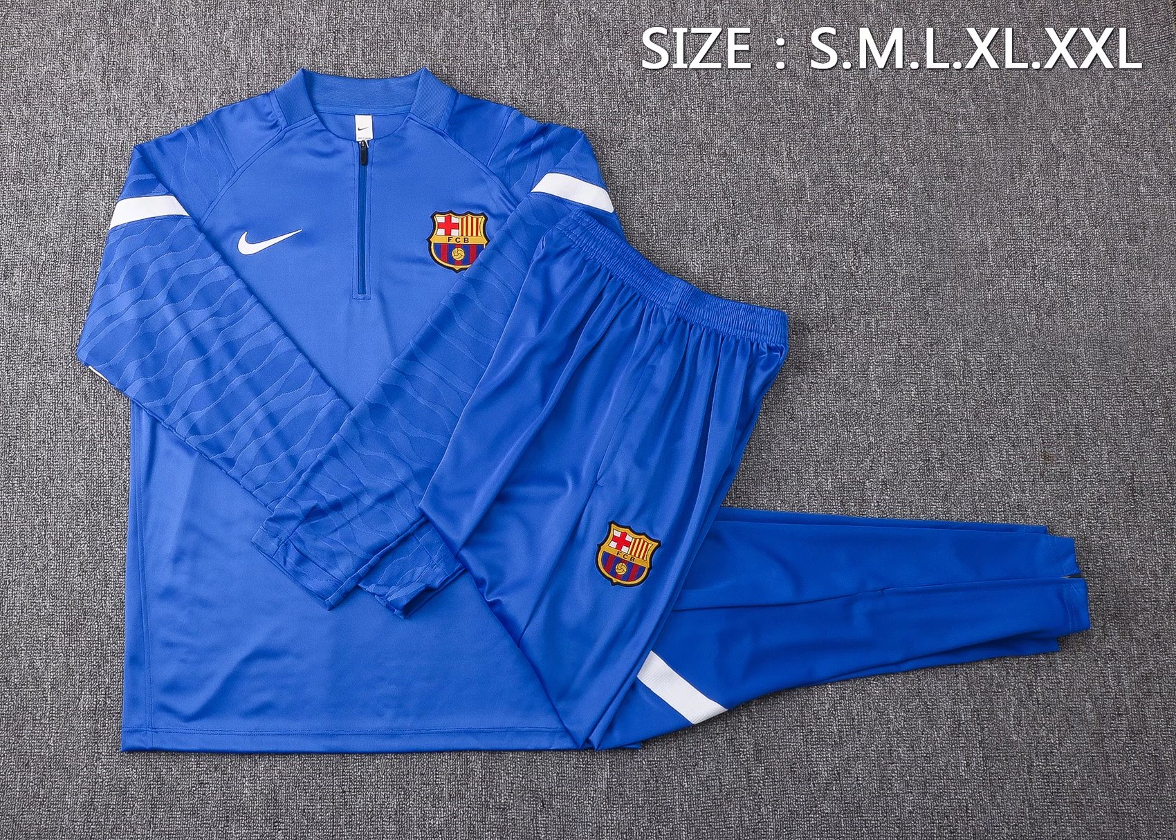 Barcelona Soccer Training Suit Replica Sharp Blue Mens 2021-22
