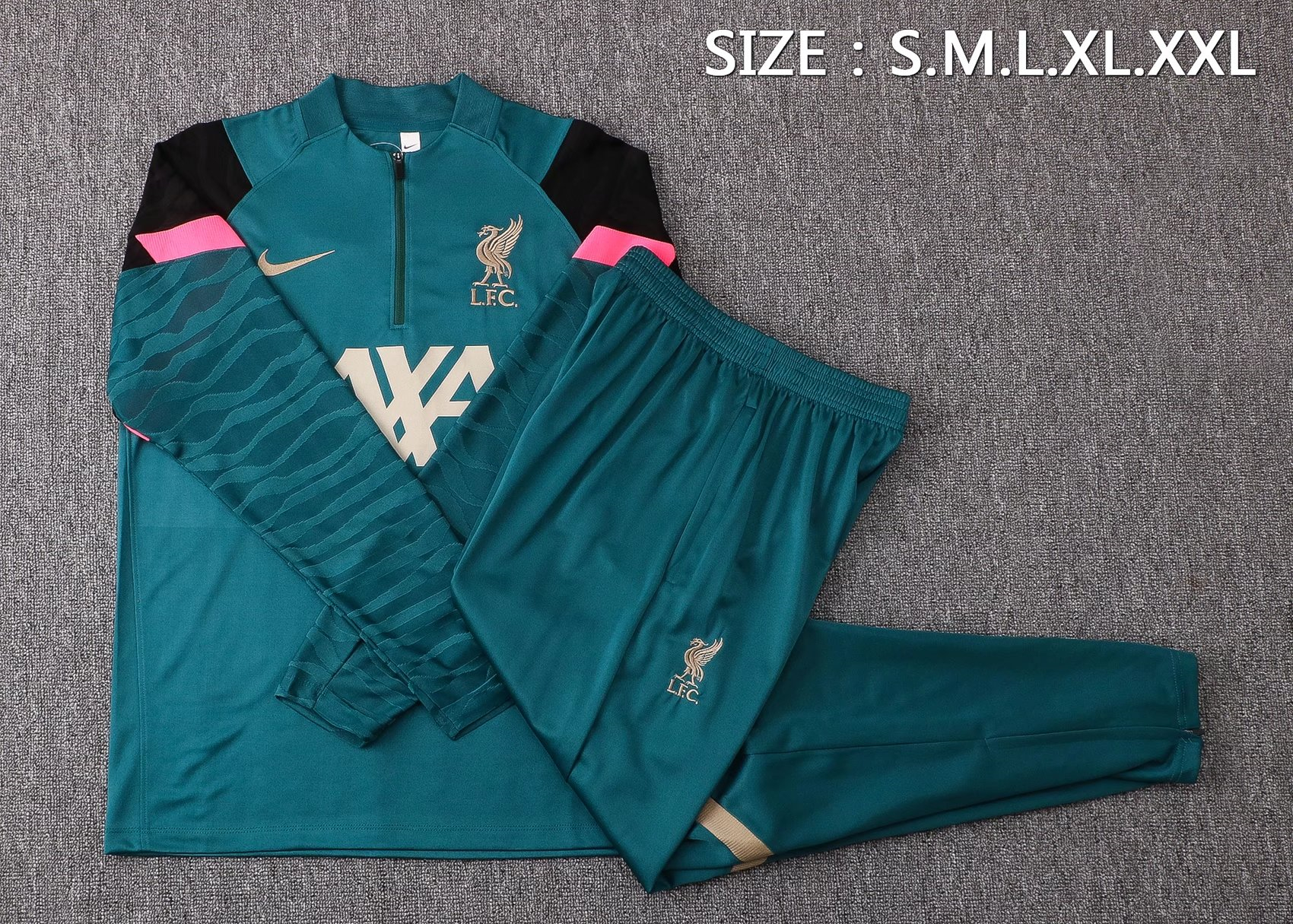 Liverpool Soccer Training Suit Replica Green Mens 2021-22