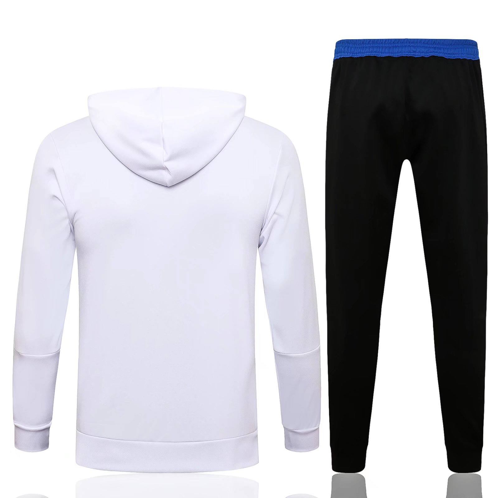 Real Madrid Soccer Training Suit Jacket + Pants Replica Hoodie White Mens 2021-22
