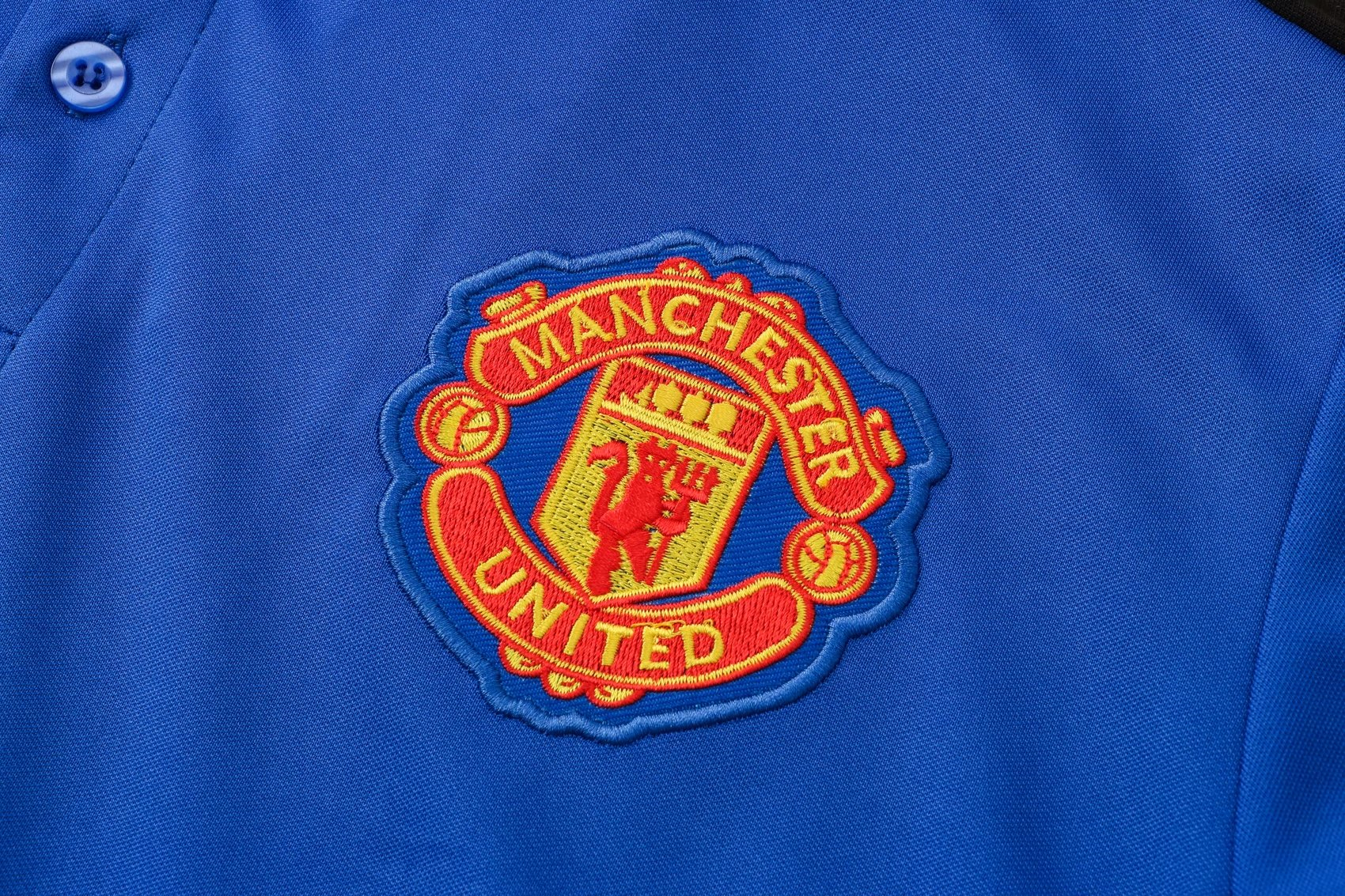 Manchester United Soccer Polo Jersey Blue Mens 2021/22