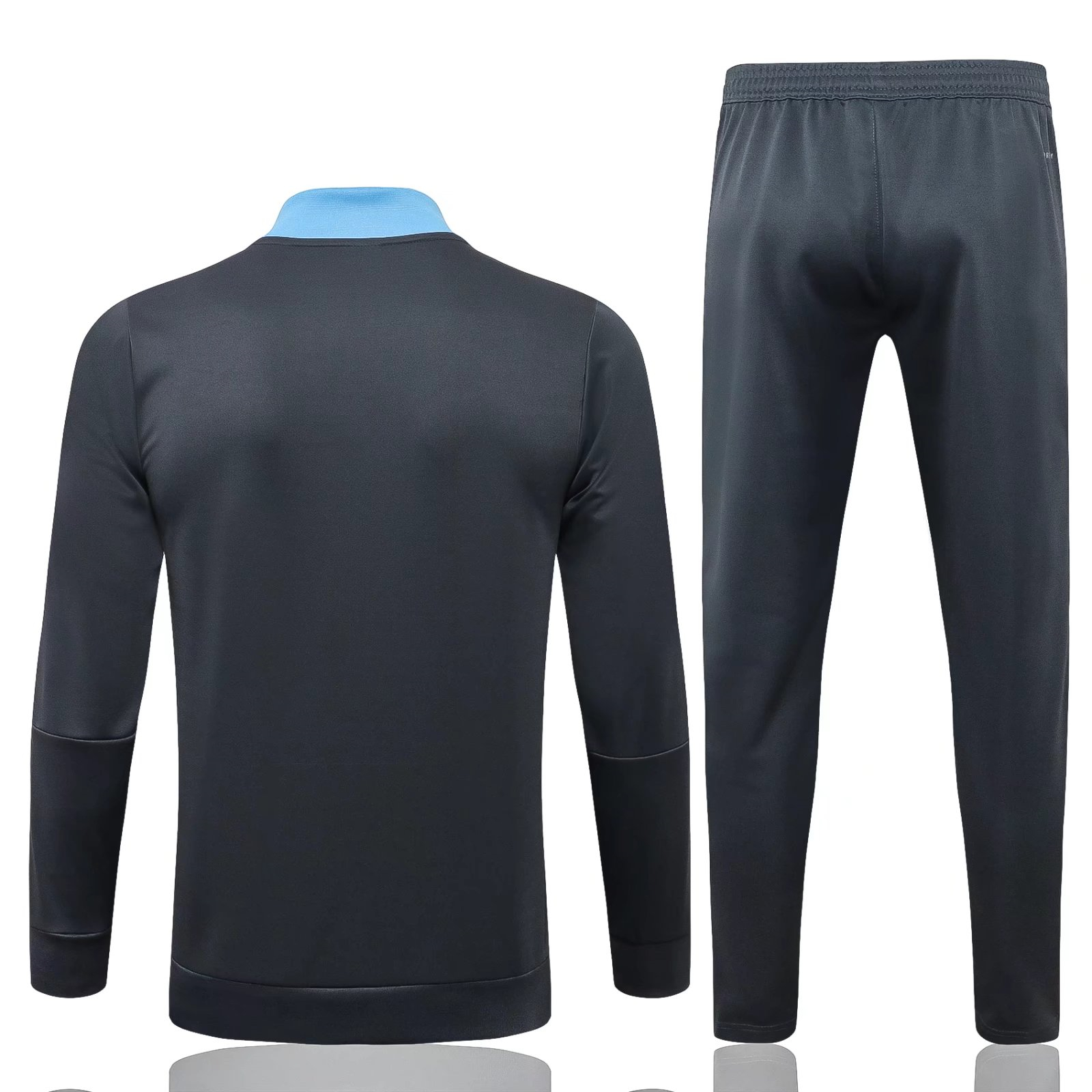 Real Madrid Soccer Training Suit Jacket + Pants Grey Mens 2021/22