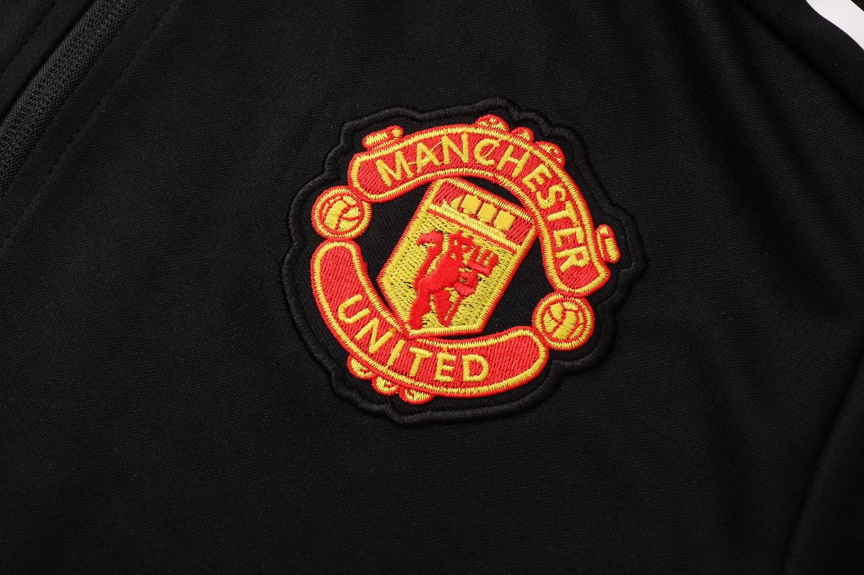 Manchester United Soccer Training Suit Jacket + Pants Black - White Mens 2021/22