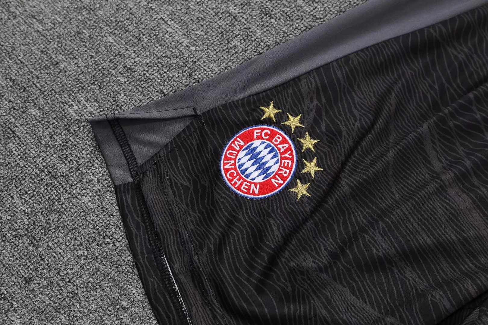 Bayern Munich Soccer Jersey + Short Set Replica Goalkeeper Black Mens 2021/22