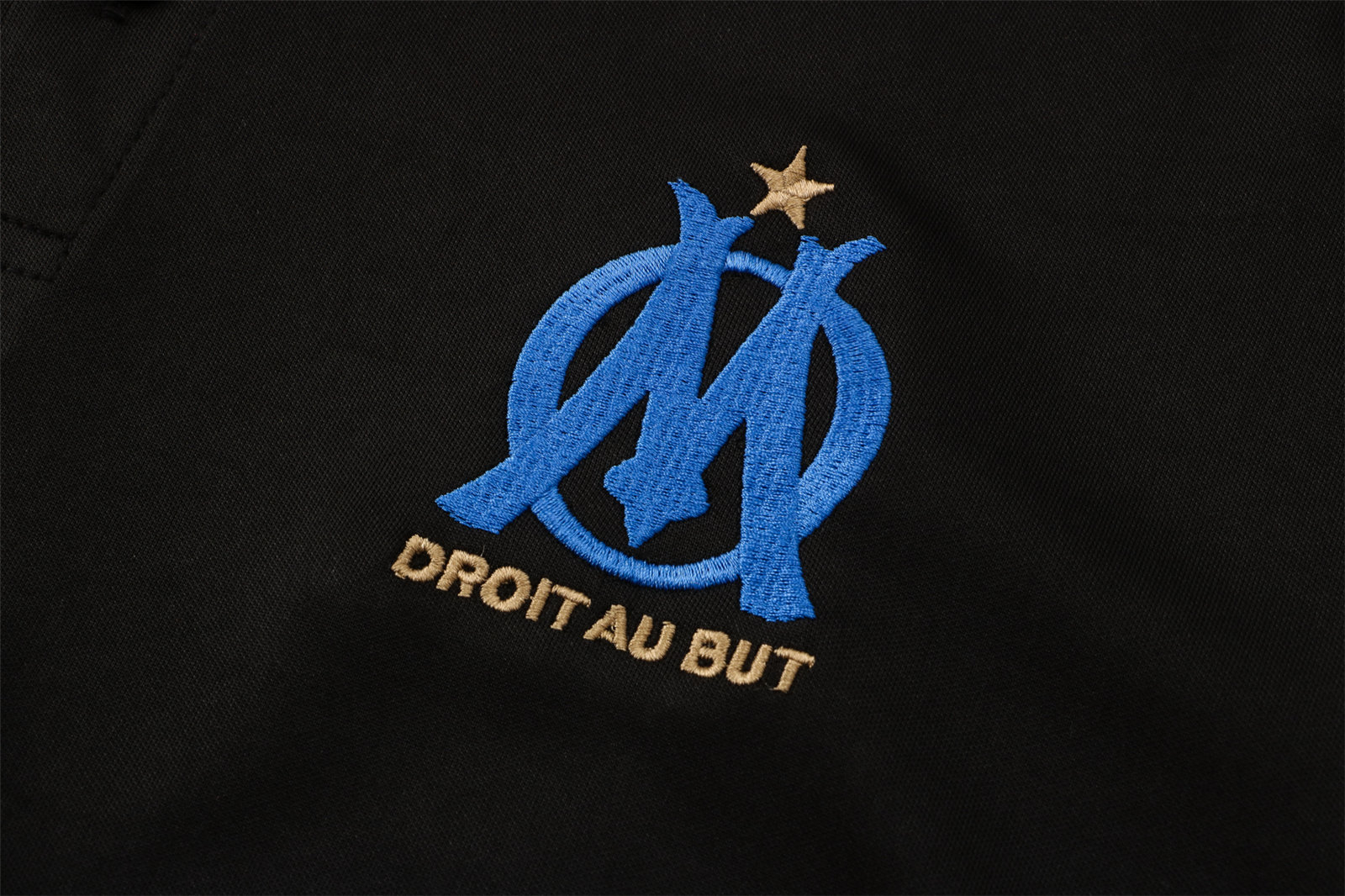 Olympique Marseille Soccer Polo Jersey Replica Black II Mens 2021/22