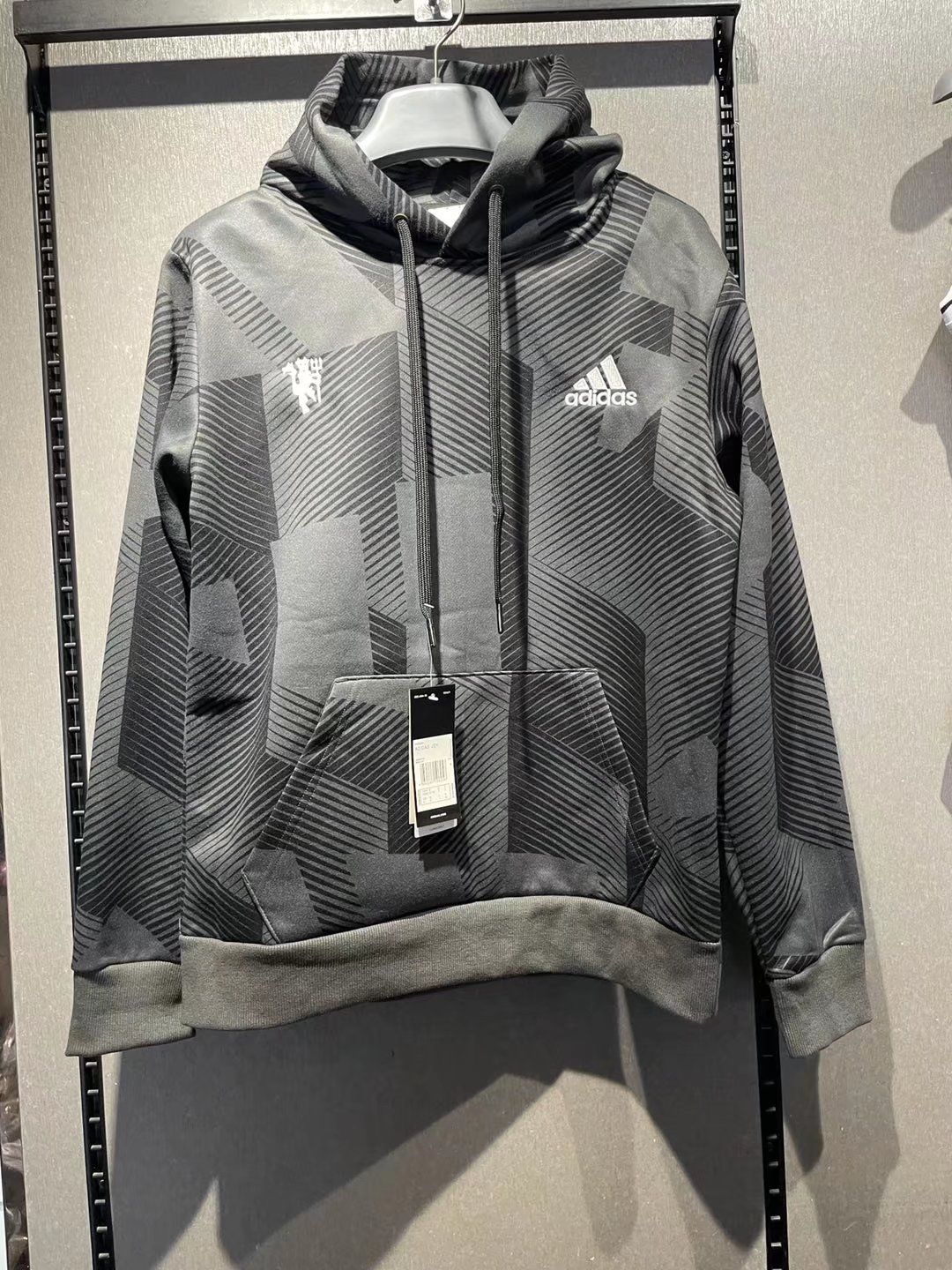 Manchester United Soccer Sweatshirt Hoodie Grey Mens 2021/22