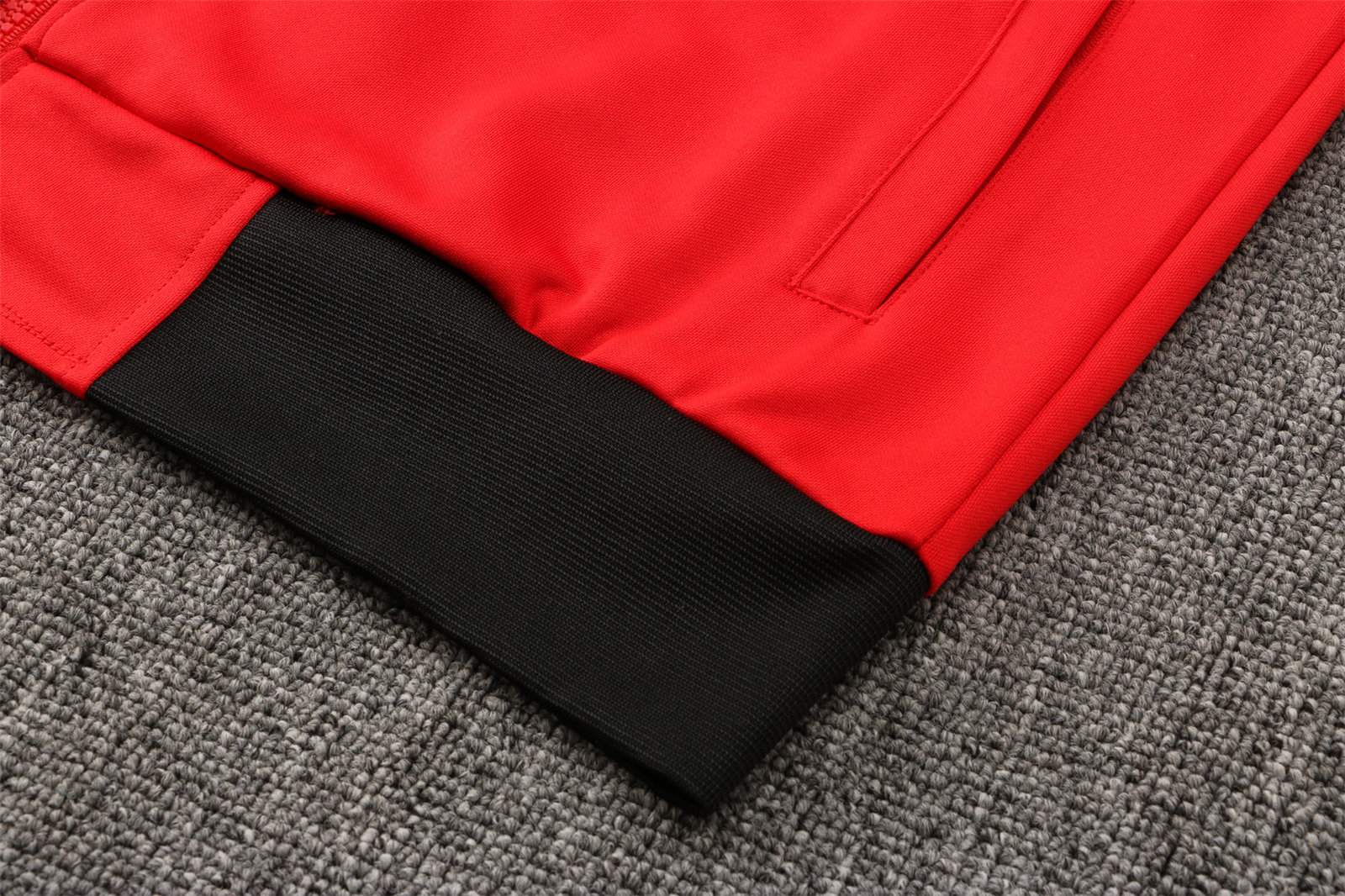 Manchester United Soccer Training Suit Jacket + Pants Red - Black Mens 2021/22