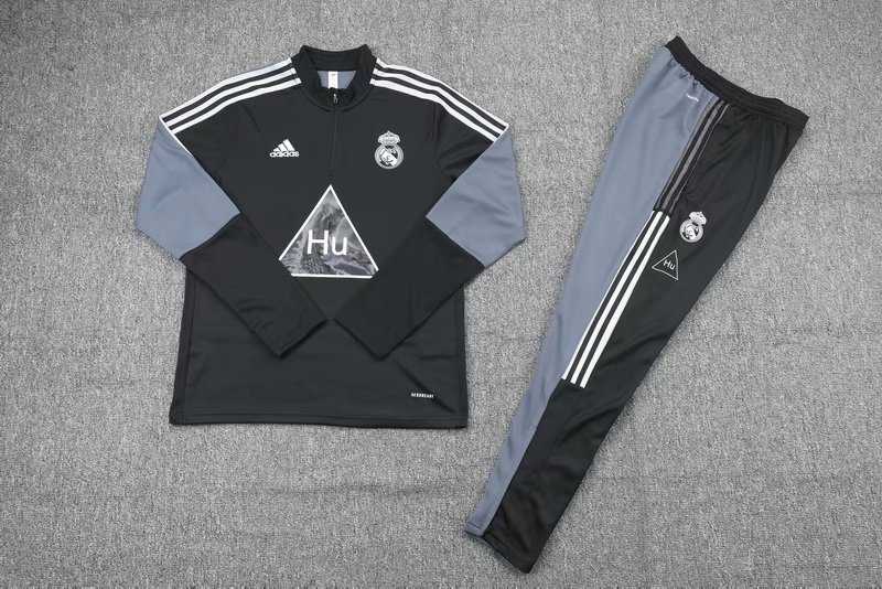 2020/21 Real Madrid x Human Race Black Kids Soccer Training Suit