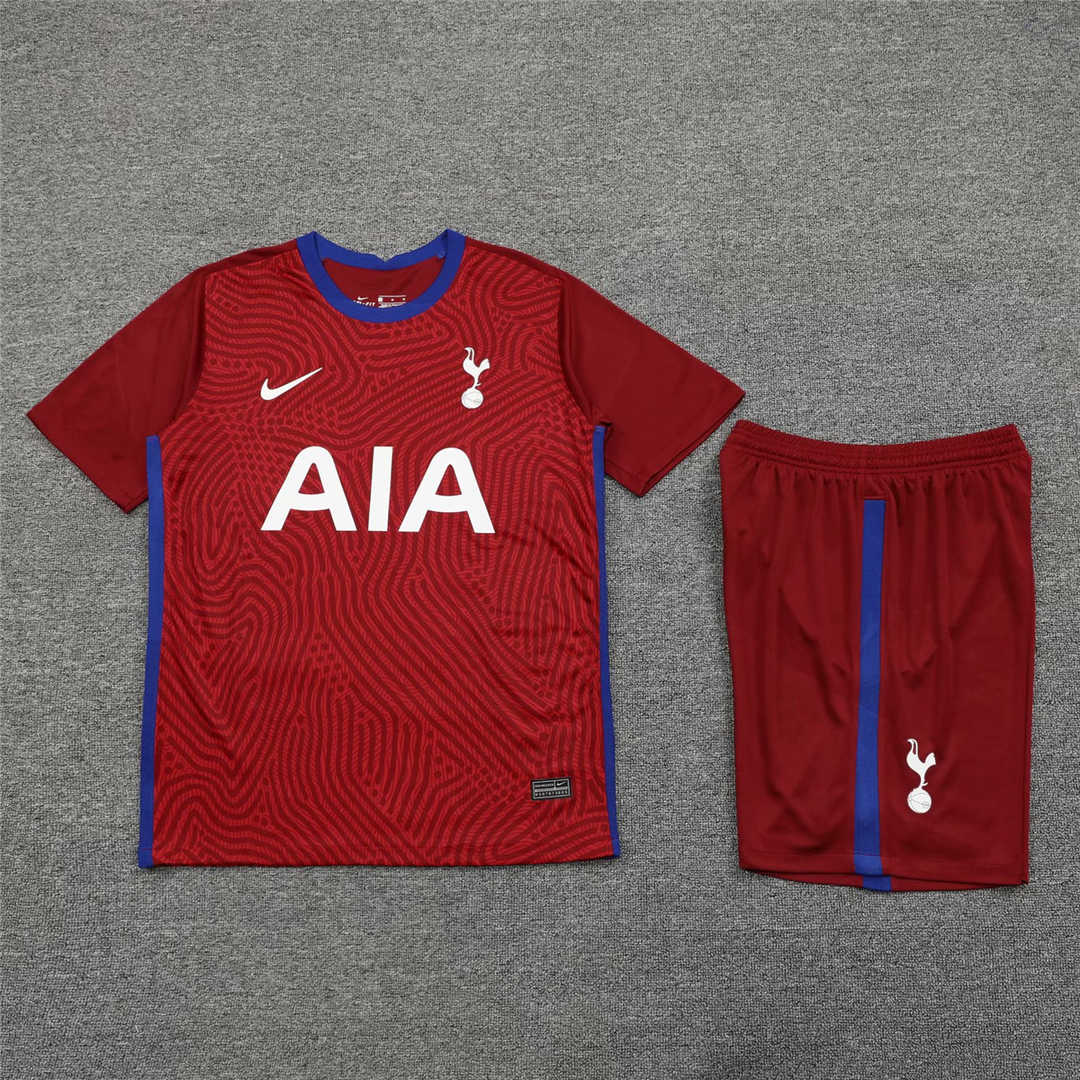 2020/21 Tottenham Hotspur Goalkeeper Red Mens Soccer Jersey Replica  + Shorts Set