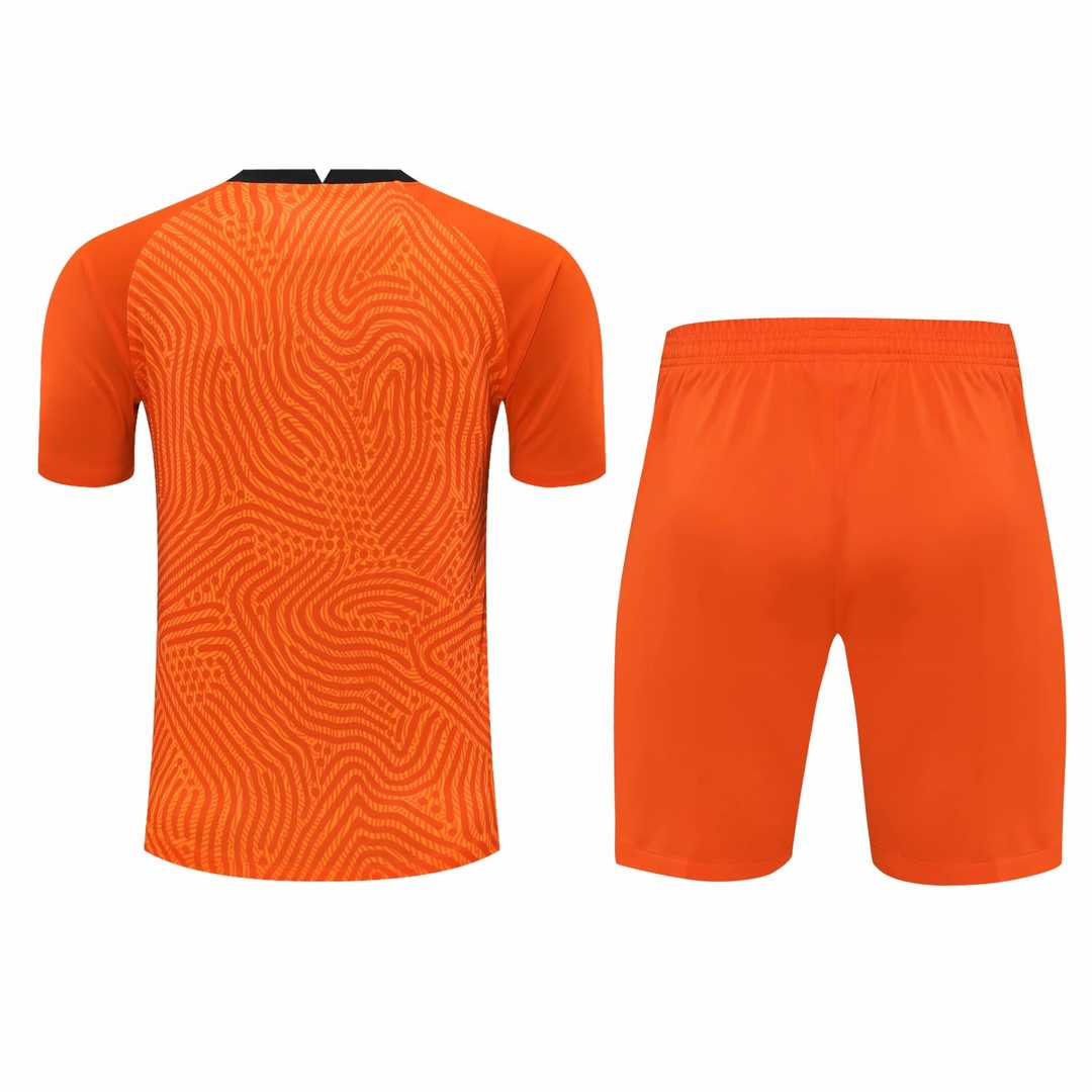 2020/21 Atletico Madrid Goalkeeper Orange Mens Soccer Jersey Replica  + Shorts Set