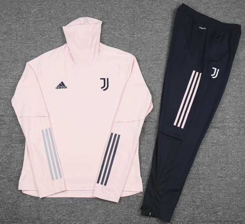 2020/21 Juventus Turtle Neck Pink Mens Soccer Training Suit