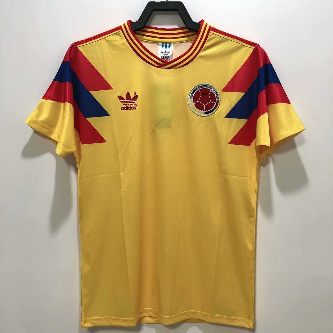 1990 Colombia Retro Soccer Jersey Home Replica Mens