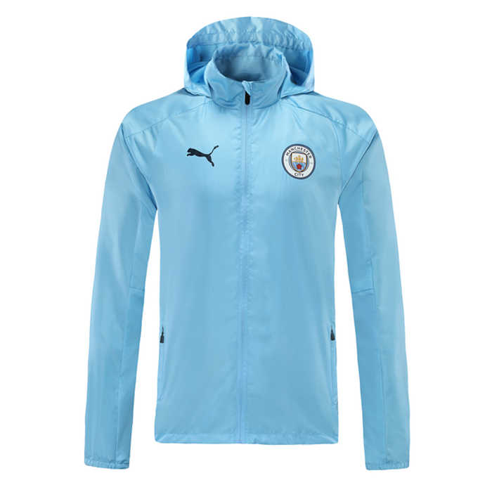 2020/21 Manchester City Light Blue All Weather Windrunner Soccer Jacket Mens