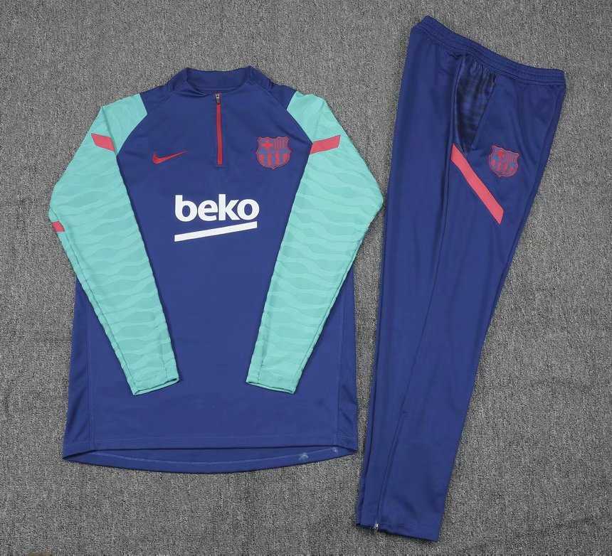 2020/21 Barcelona Blue Soccer Training Suit Kids