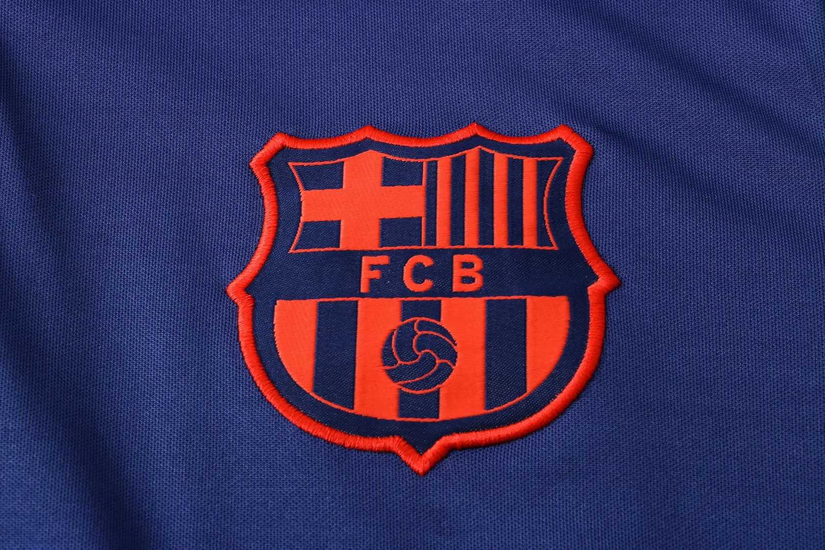 2020/21 Barcelona Blue Soccer Polo Jersey Mens