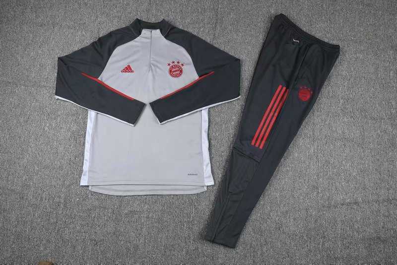 2020/21 Bayern Munich Grey Soccer Training Suit Kids