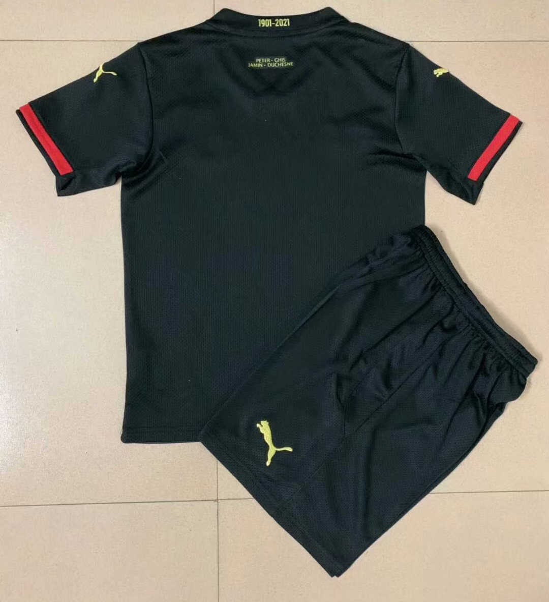 2020/21 Stade Rennais 120th Anniversary Black Soccer Kit (Jersey + Shorts) Kids