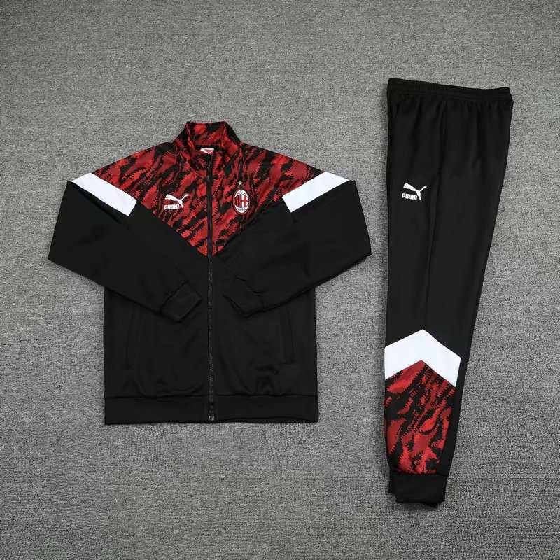 2021/22 AC Milan Black Soccer Training Suit(Jacket + Pants) Mens 