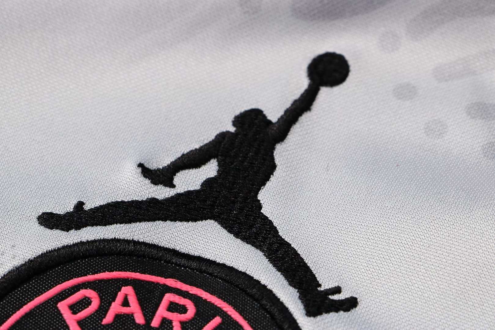 2021/22 PSG x Jordan Grey - Pink Soccer Training Suit Mens 