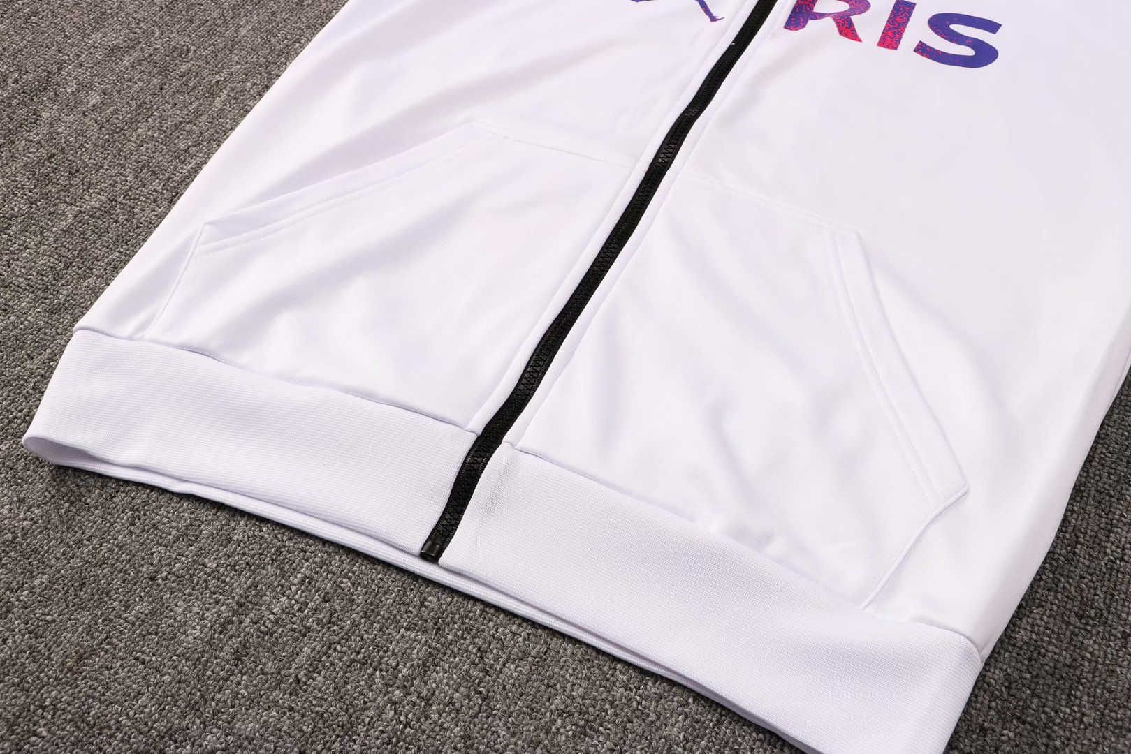 2020/21 PSG x Jordan Hoodie White Soccer Training Suit (Jacket + Pants) Mens 