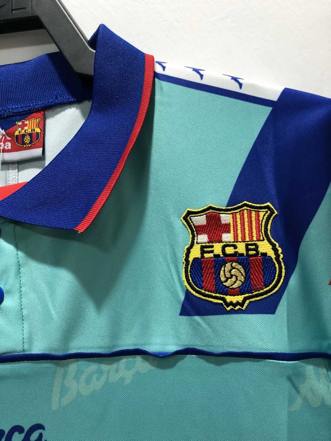 1992-95 Barcelona Retro Soccer Jersey Away Replica  Mens