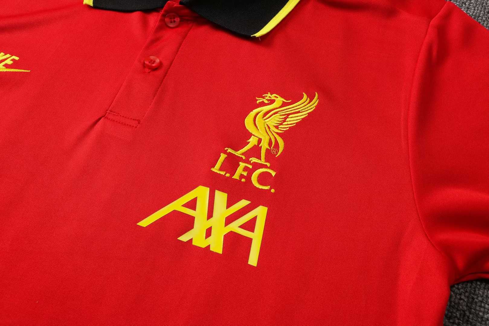2021/22 Liverpool Red Soccer Polo Jersey Mens