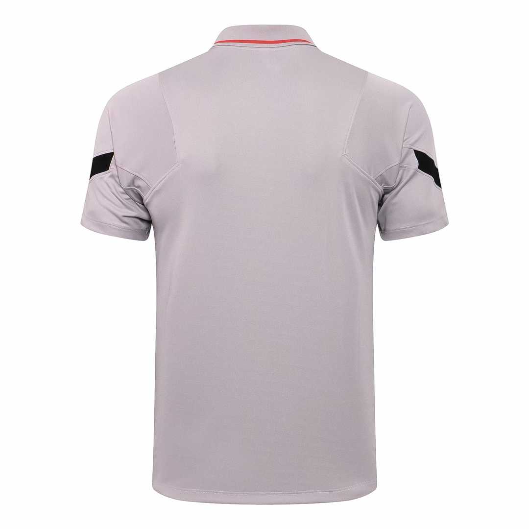 2021/22 PSG Light Grey Soccer Polo Jersey Mens