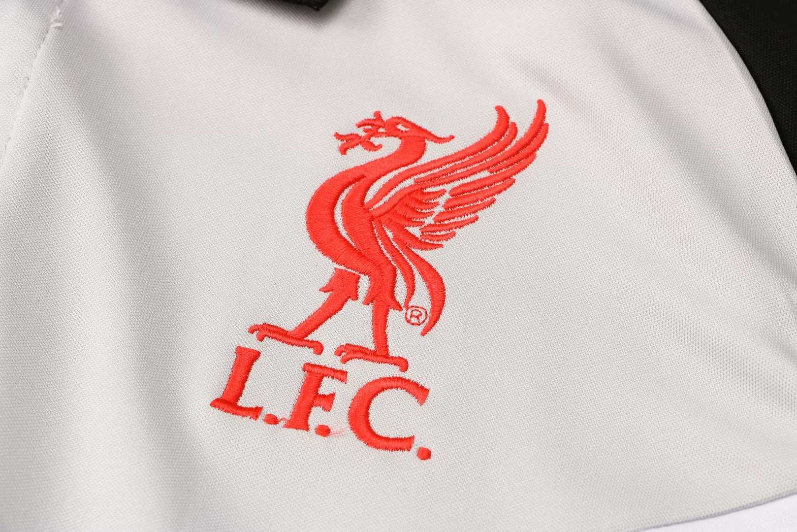 2021/22 Liverpool White Soccer Polo Jersey Mens