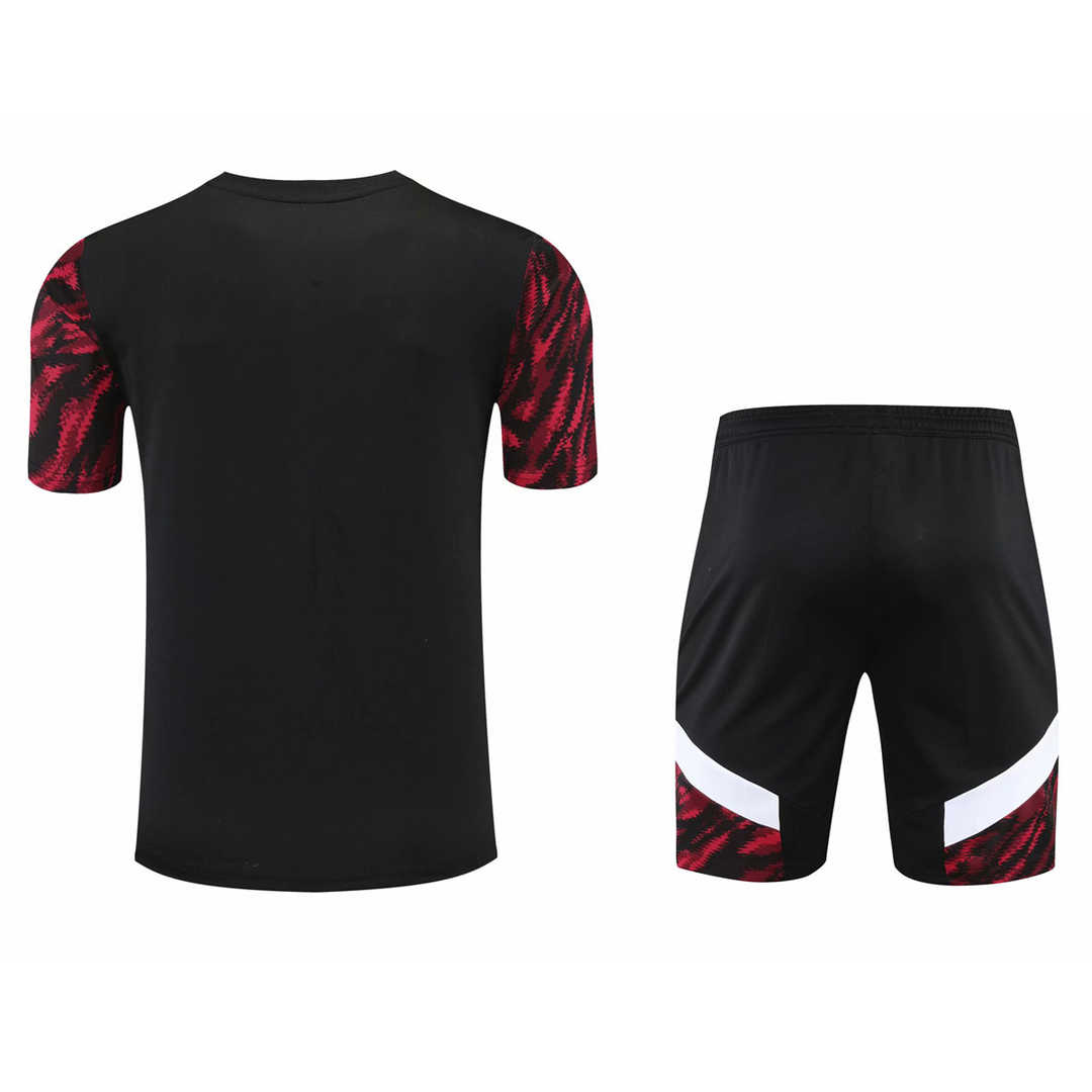 2021/22 AC Milan Red Soccer Training Suit (Jersey + Short) Mens