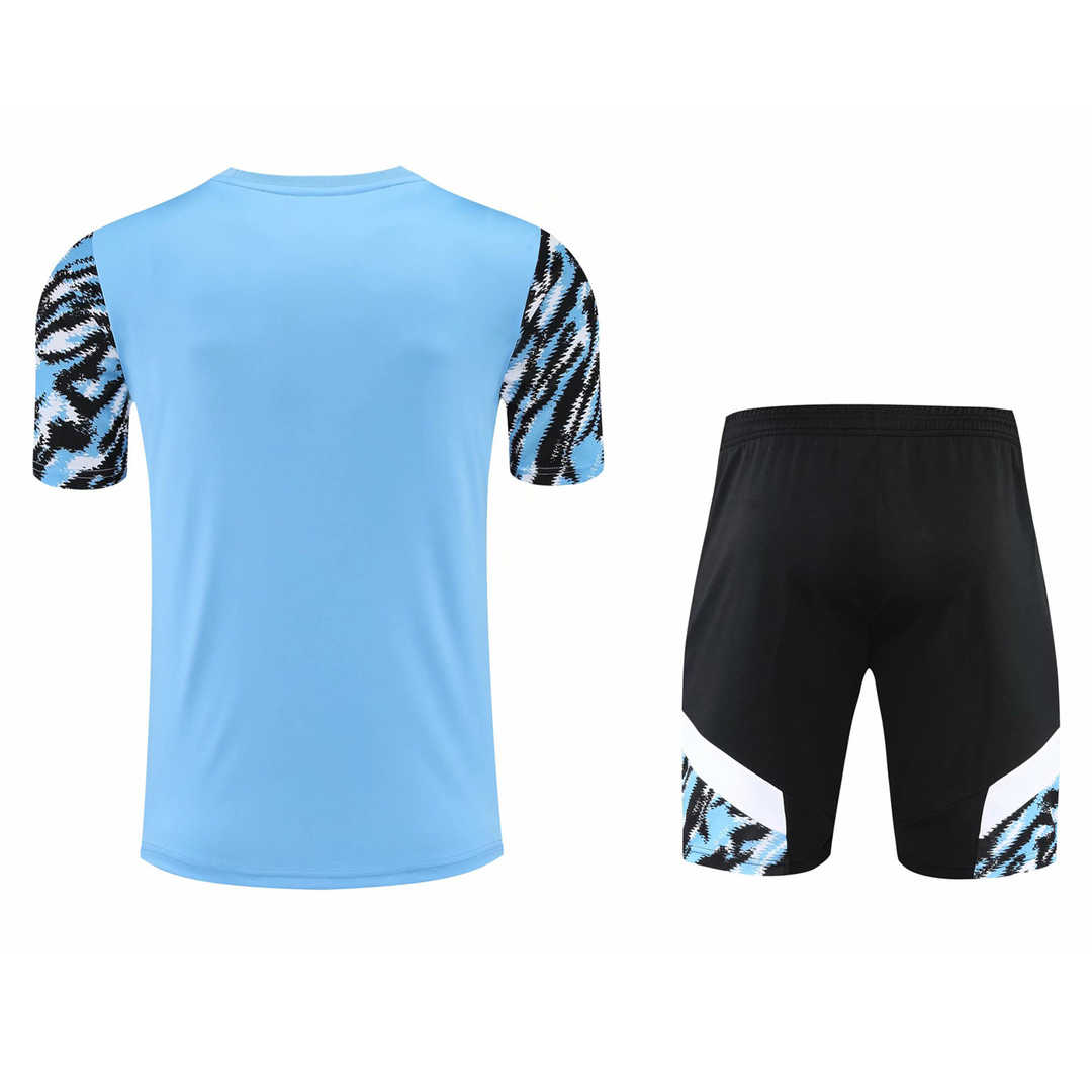 2021/22 Liverpool Light Blue Soccer Training Suit (Jersey + Short) Mens