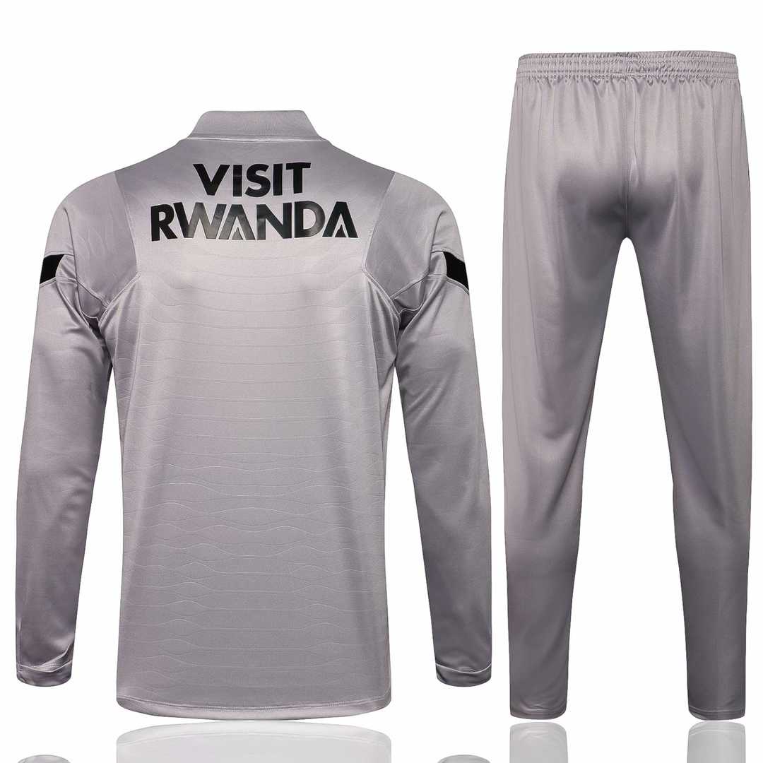 2021/22 PSG Light Grey Half Zip Soccer Training Suit Mens