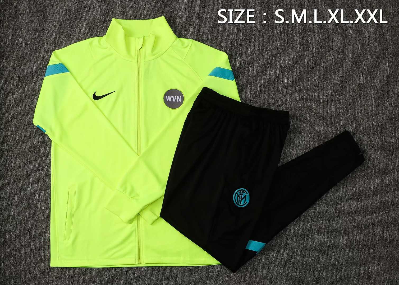 2021/22 Inter Milan Yellow Soccer Training Suit (Jacket + Pants) Mens