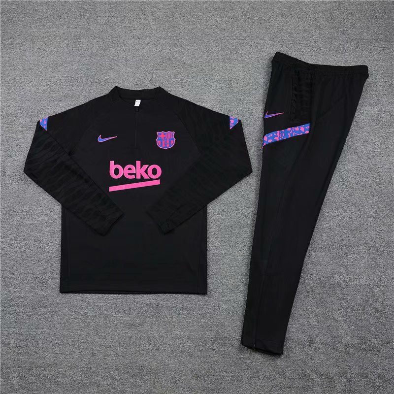 2021/22 Barcelona Black Soccer Training Suit Mens