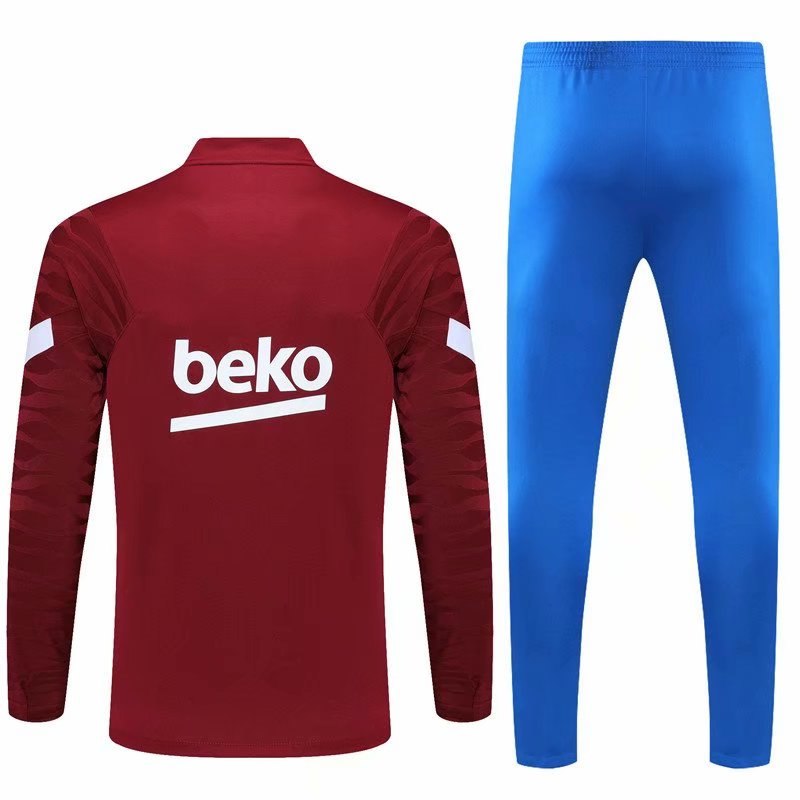 2021/22 Barcelona Red Soccer Training Suit Mens