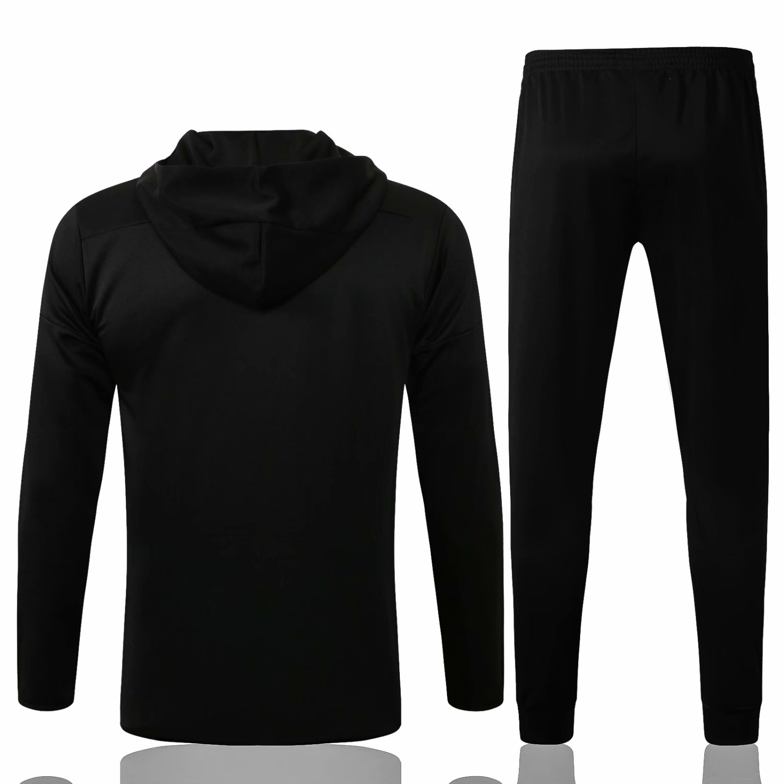 2021/22 Real Madrid Hoodie Black Soccer Training Suit(Jacket + Pants) Mens