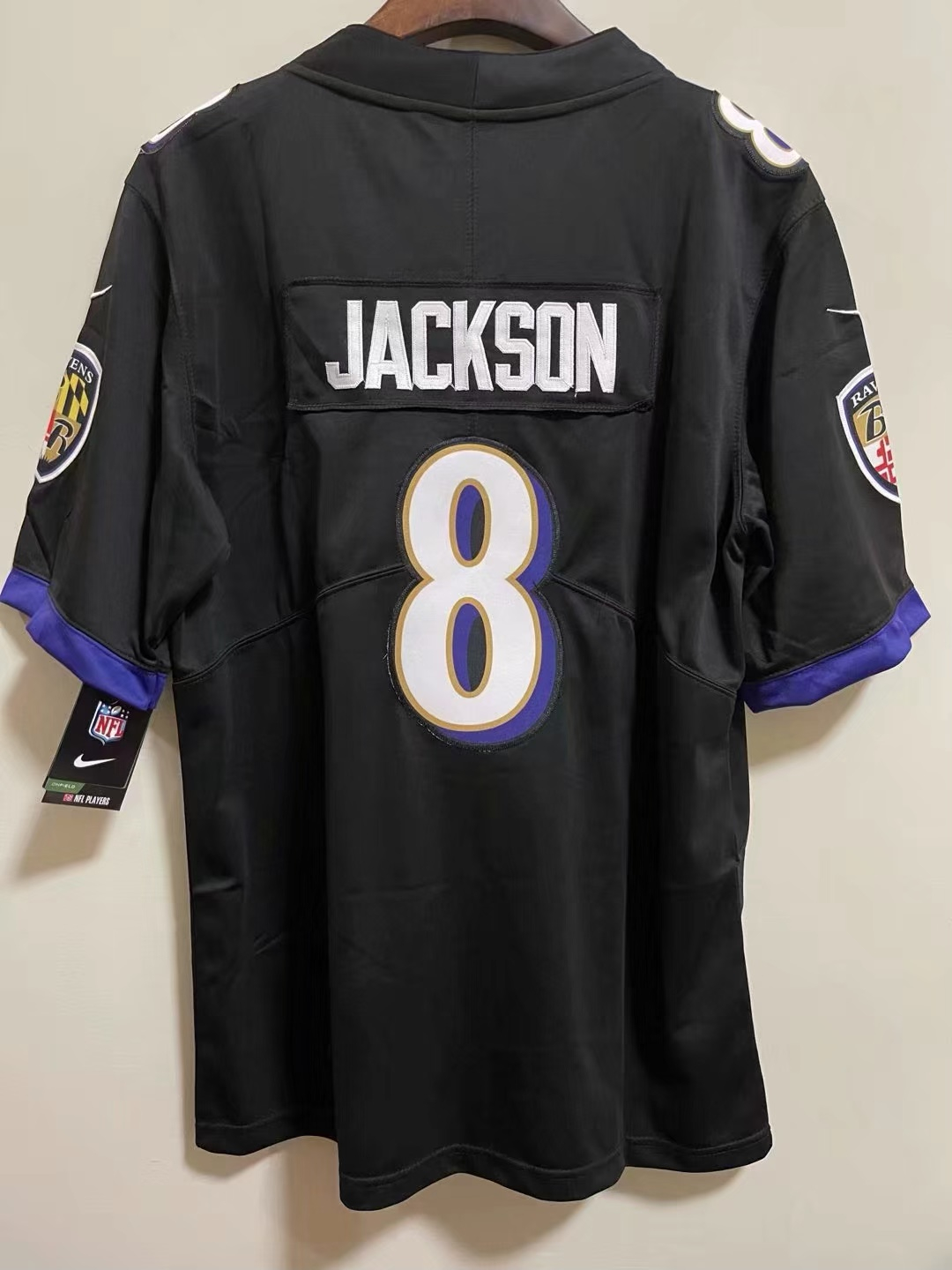 2021 Baltimore Ravens Lamar Jackson Black NFL Jersey Mens 