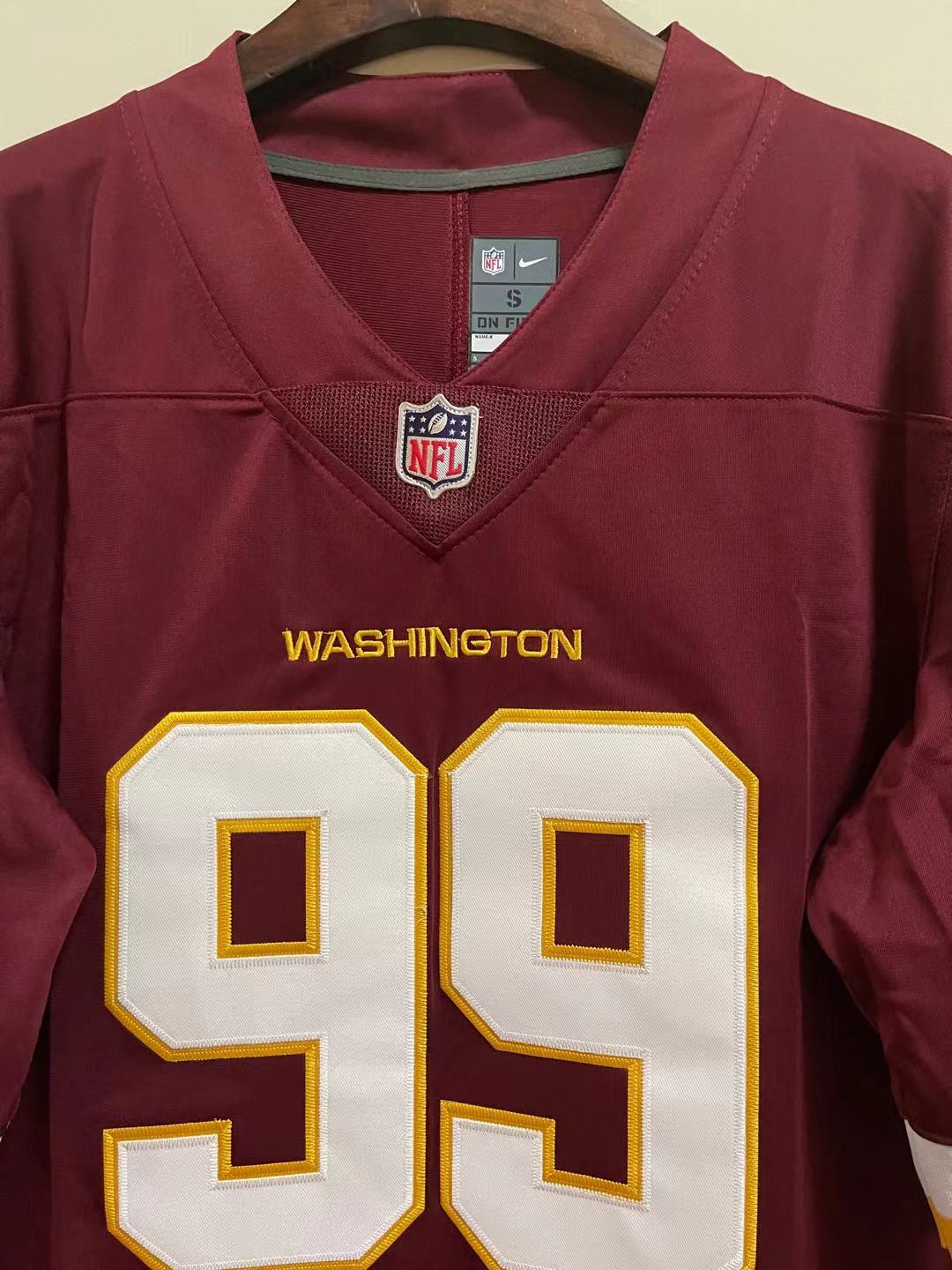 2021 Washington Soccer Team Chase Young Burgundy NFL Jersey Mens 