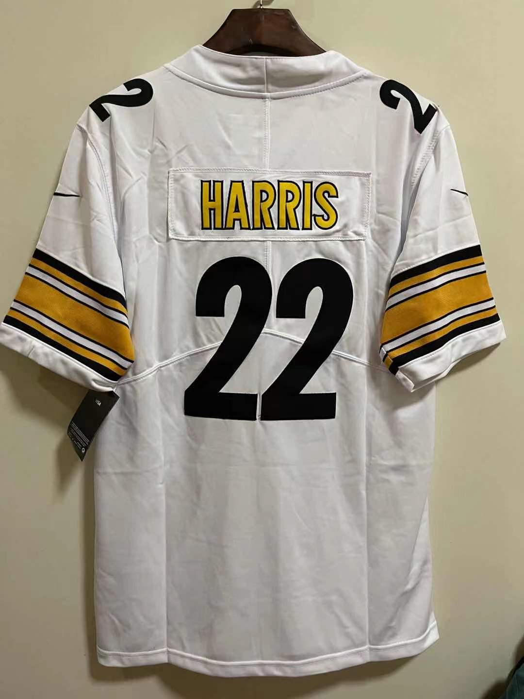 2021 Pittsburgh Steelers Najee Harris White NFL Jersey Mens 
