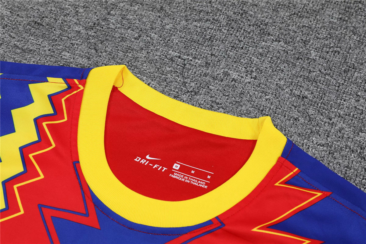 2021/22 Barcelona Red-Blue Mens Short Soccer Training Jersey