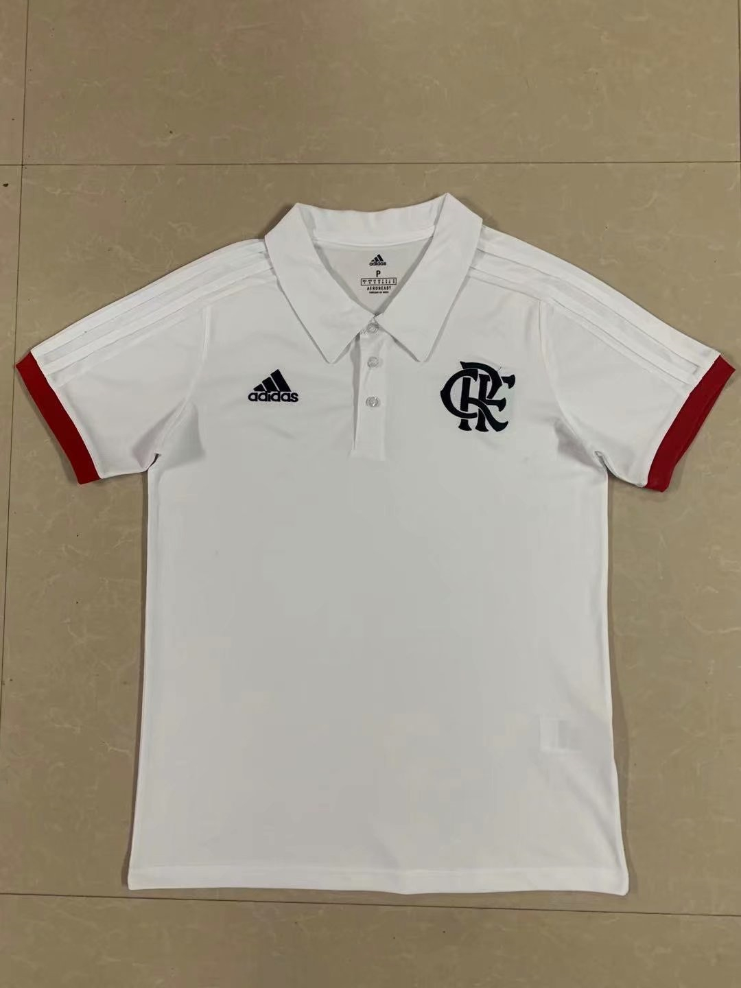 2021/22 Flamengo White Mens Soccer Polo Jersey