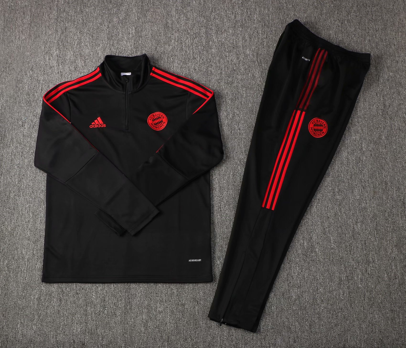 Bayern Munich 2021/22 Black Soccer Training Suit Mens