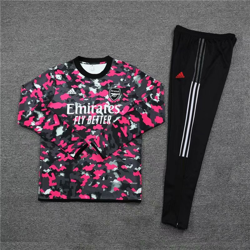 Arsenal 2021/22 Pink Pattern Soccer Training Suit Mens