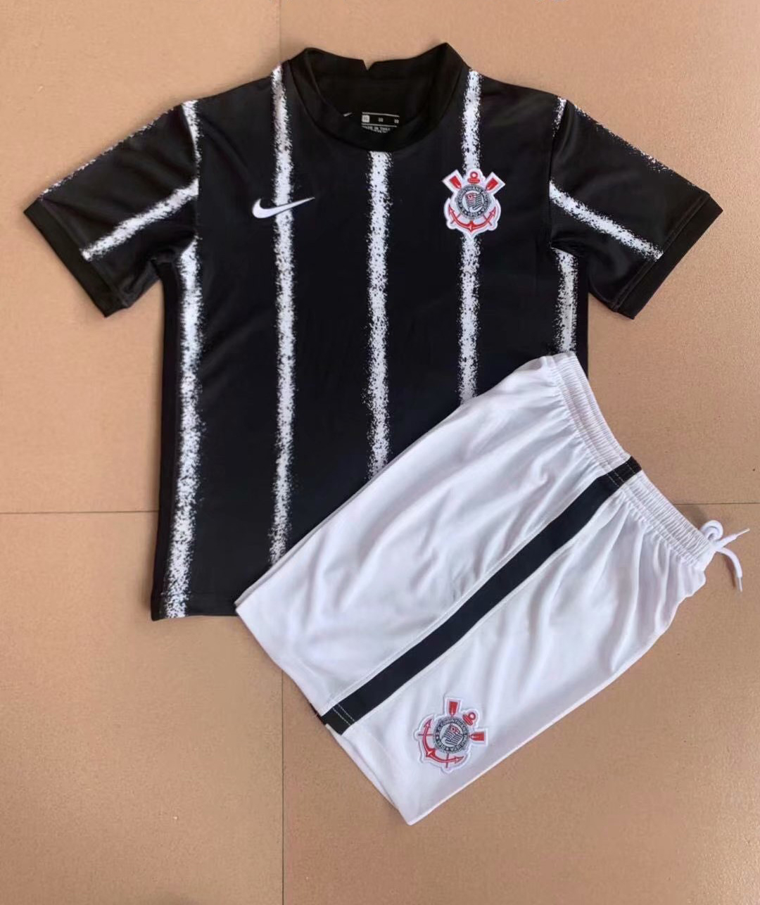 Corinthians 2021/22 Away Soccer Kit (Jersey + Shorts) Kids