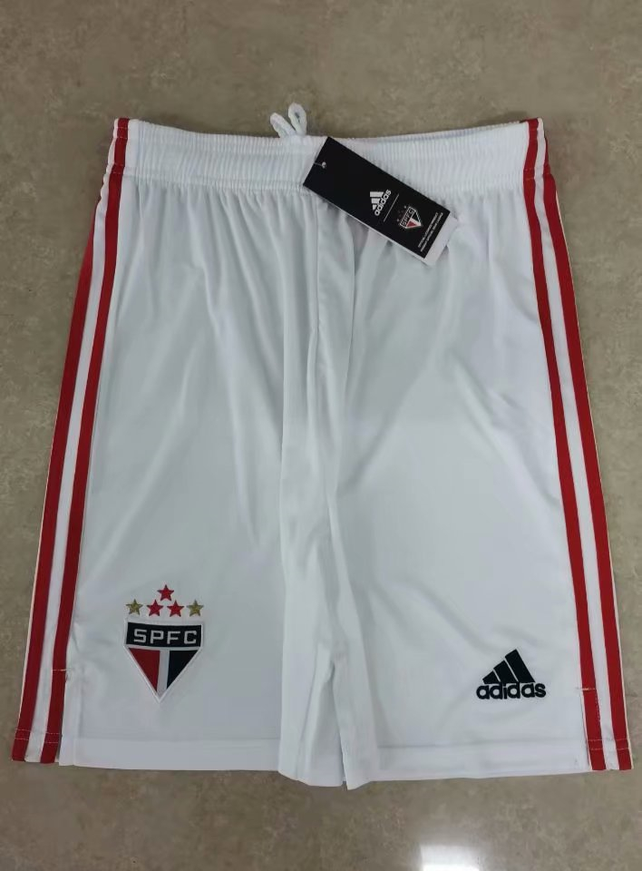 Sao Paulo FC 2021/22 Home Soccer Shorts Mens