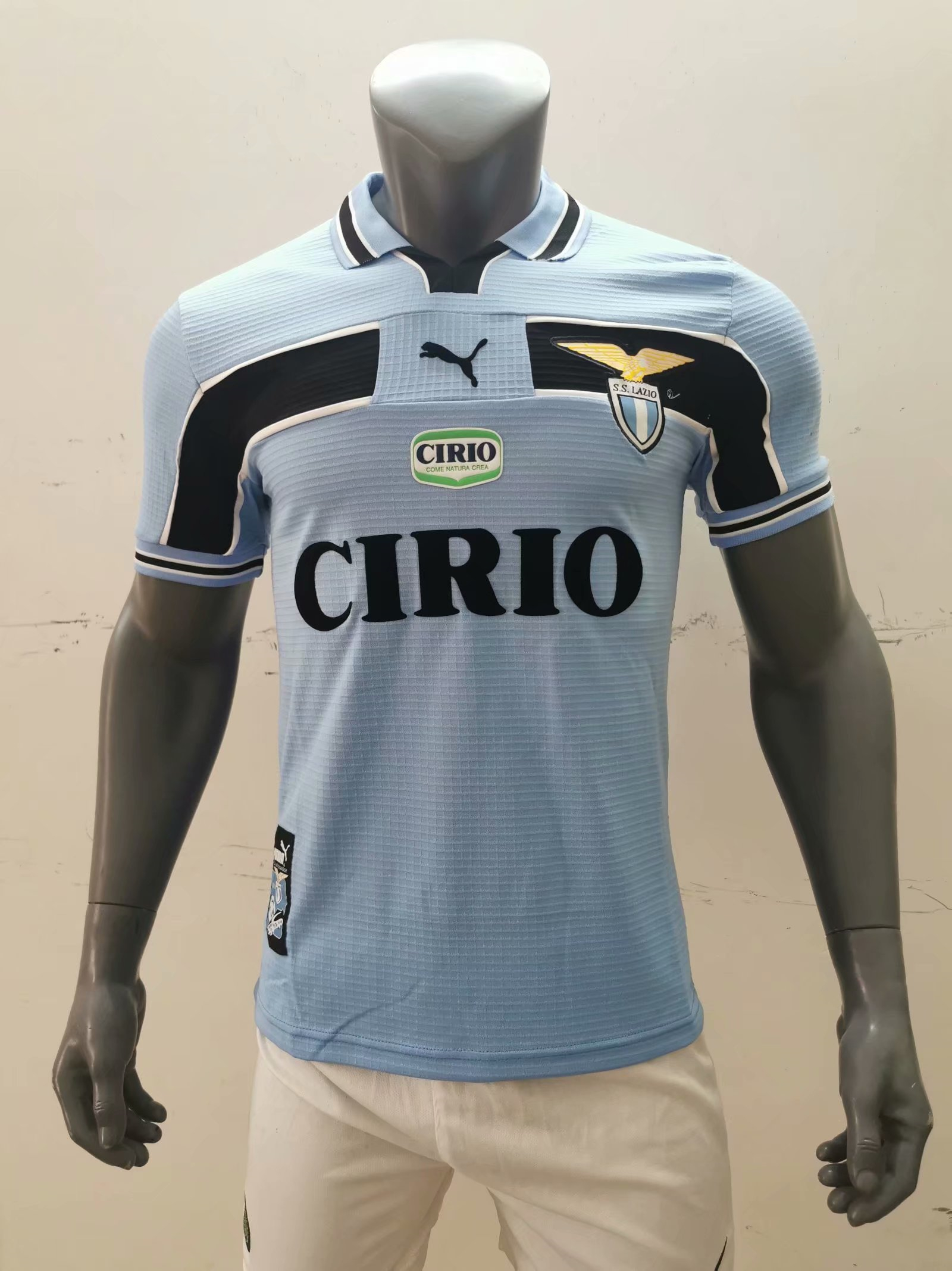 S.S. Lazio Soccer Jersey Replica Retro Home Mens 1998-2000 