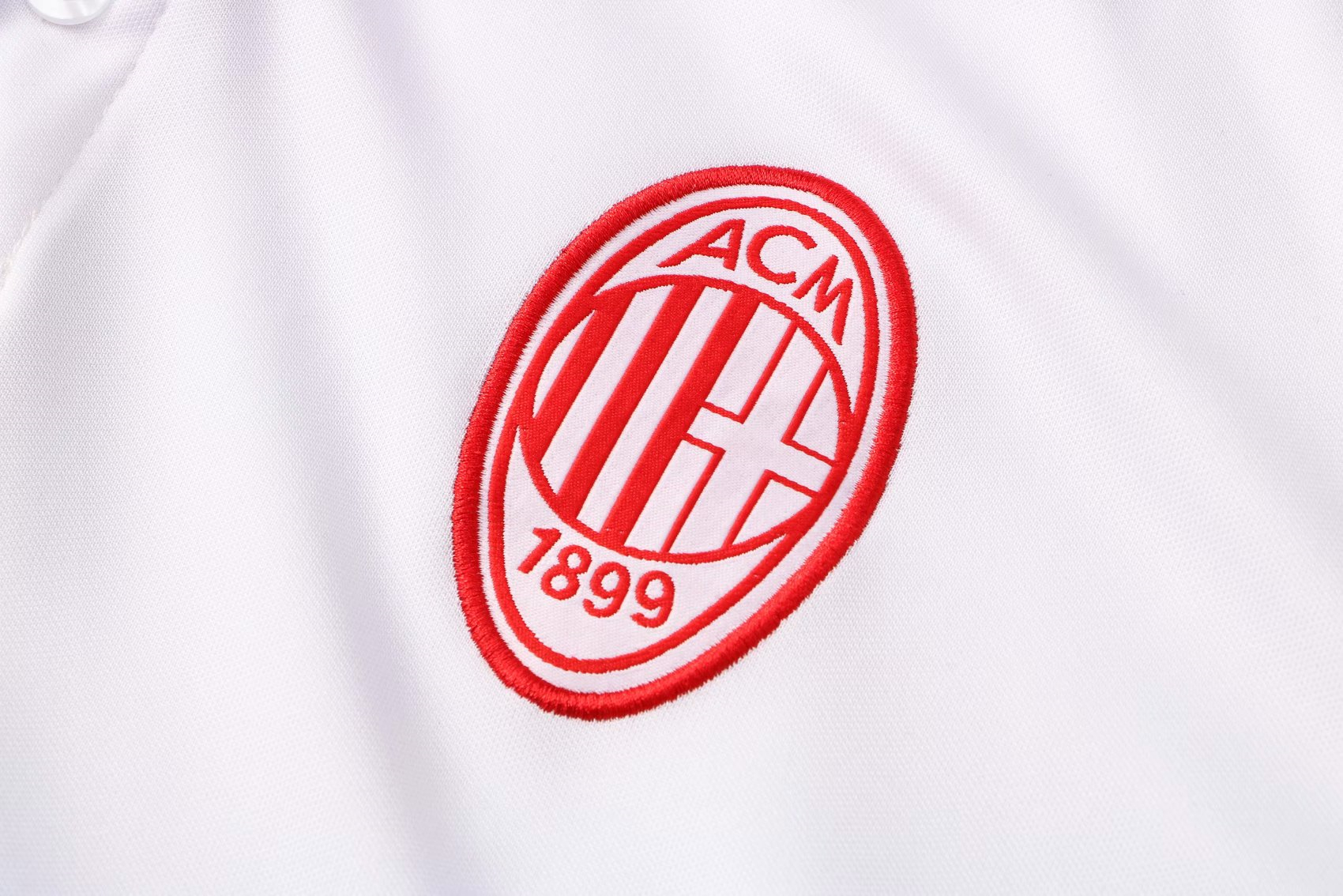 AC Milan Soccer Polo Jersey White Mens 2021/22 