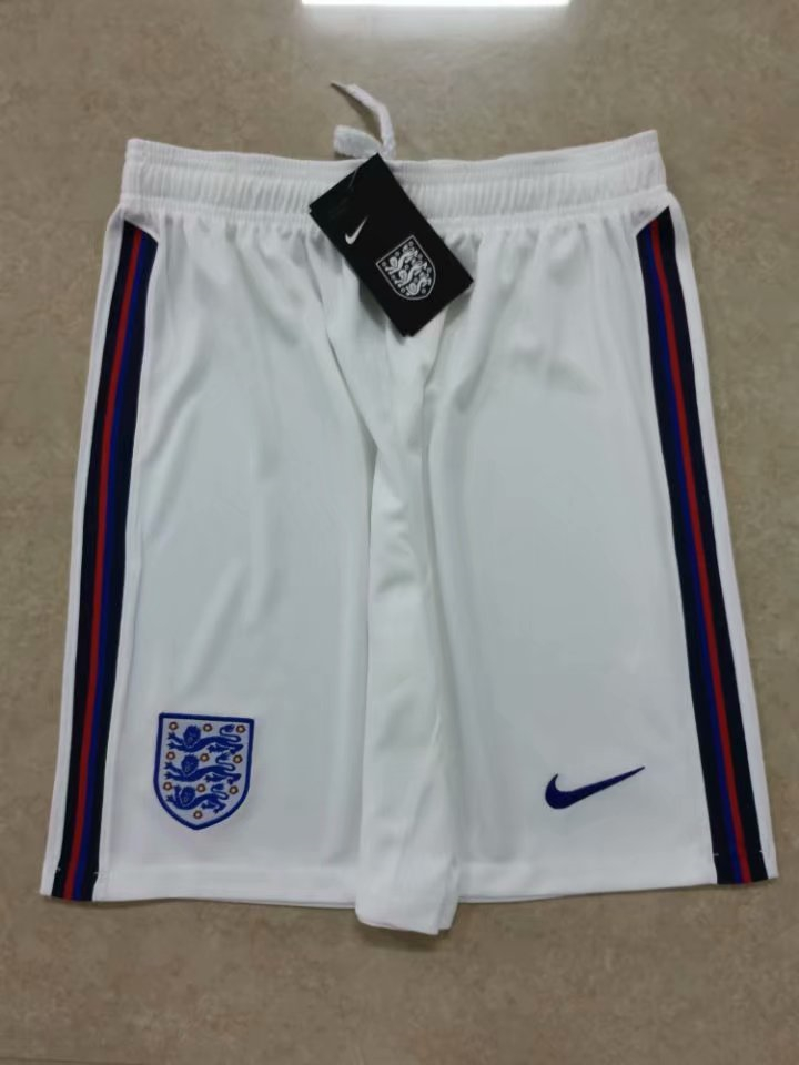 England Soccer Shorts Home White Mens 2021 