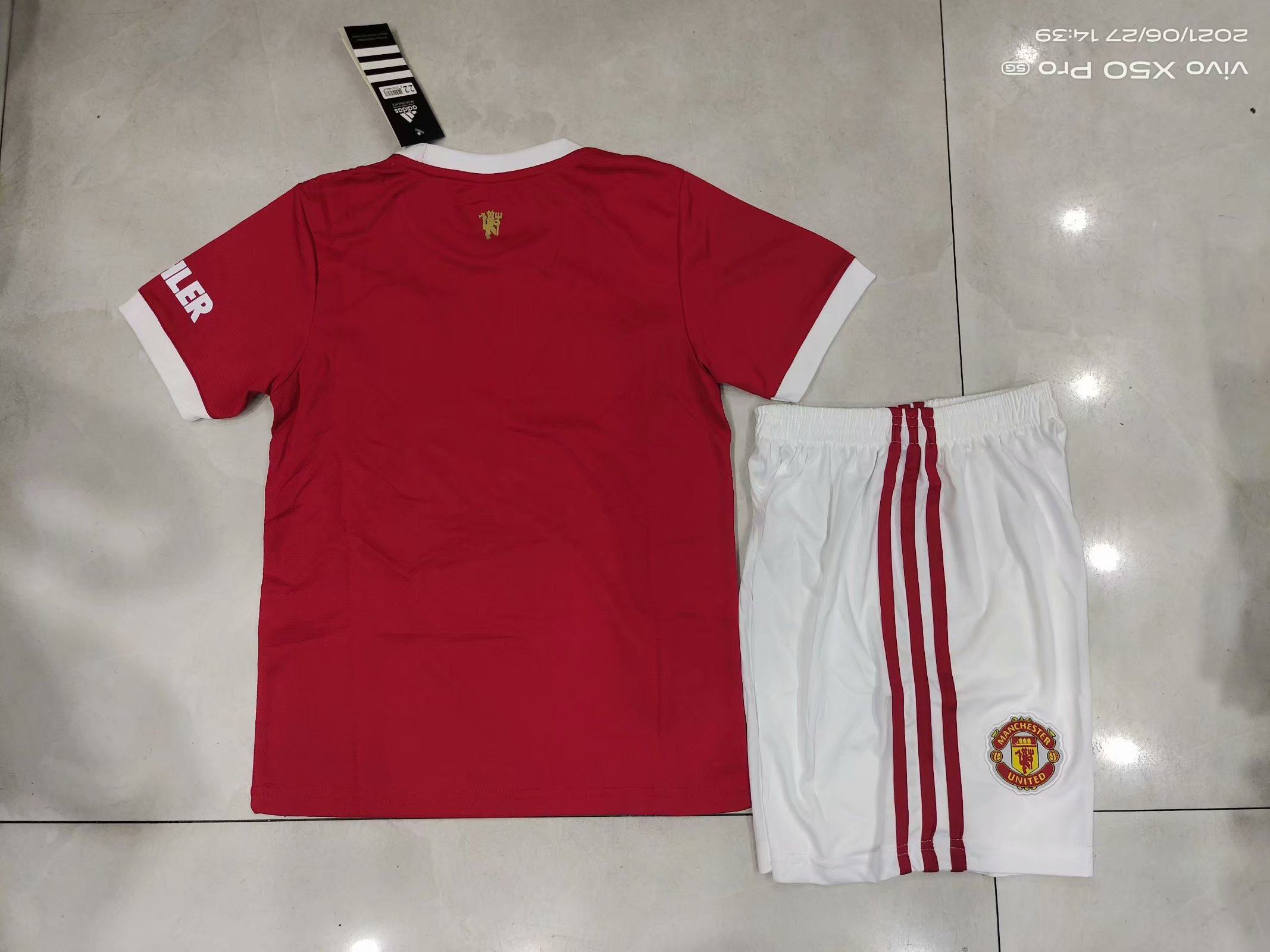 Manchester United Soccer Jersey + Short Replica Home Youth 2021/22