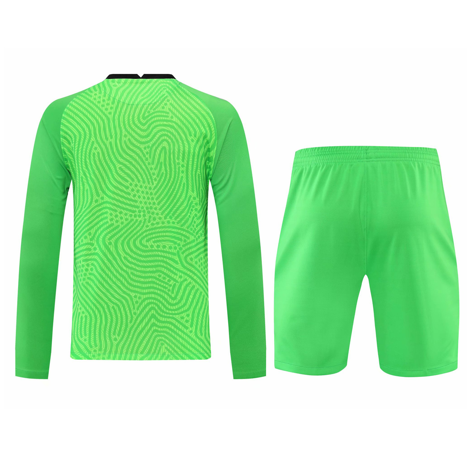 France Soccer Jersey + Short Replica Goalkeeper Green Long Sleeve Mens 2021/22