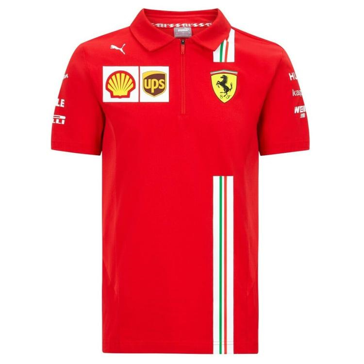 Scuderia Ferrari F1 Team Polo Jersey Red Mens 2021, Wholesale F1 Team ...